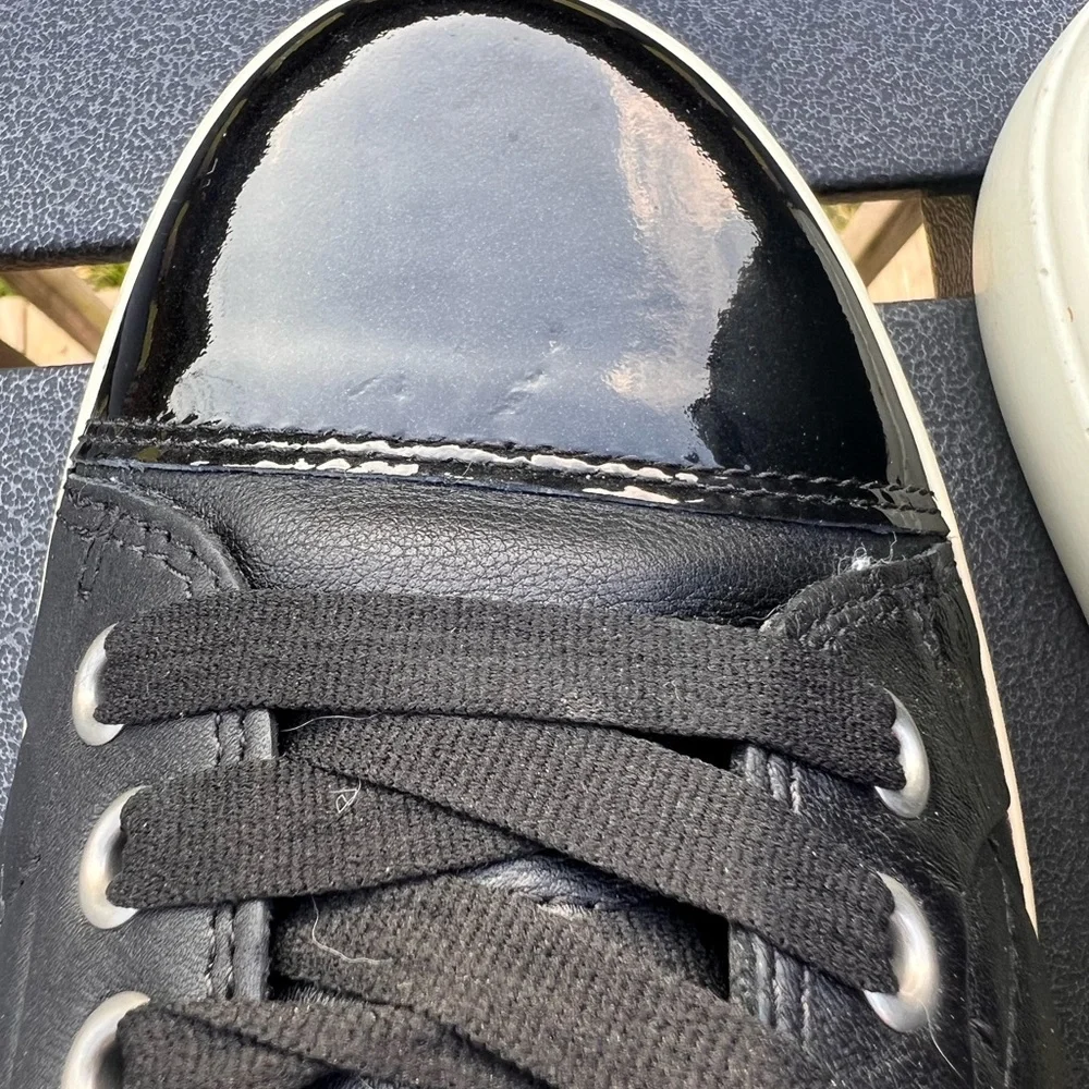 ECCO Soft 7 Quilted Leather & Patent Cap Toe Sneakers - EU 40 / US 9-9.5